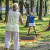JTDISHINY Portable Badminton Net Set Storage Box Base with 2 Battledores 2 Shuttlecocks Large, Orange view 3
