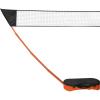 JTDISHINY Portable Badminton Net Set Storage Box Base with 2 Battledores 2 Shuttlecocks Large, Orange view 4