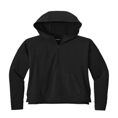 SPORT-TEK Women's Sport-Wick Stretch Half Zip Hoodie, Black, XX-Large