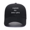 Samantha Customized Kids Hat Caps Embroidered Print Your Text on Solid Colors Sun Hat Cotton Cap for Boys Girls (Embroidery, Black) view 1