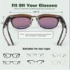 BIRCEN Polarized Fit Over Sunglasses: Wear Over Glasses Sunglasses Wrap Around Fitover Shades for Men Women UV Protection view 4
