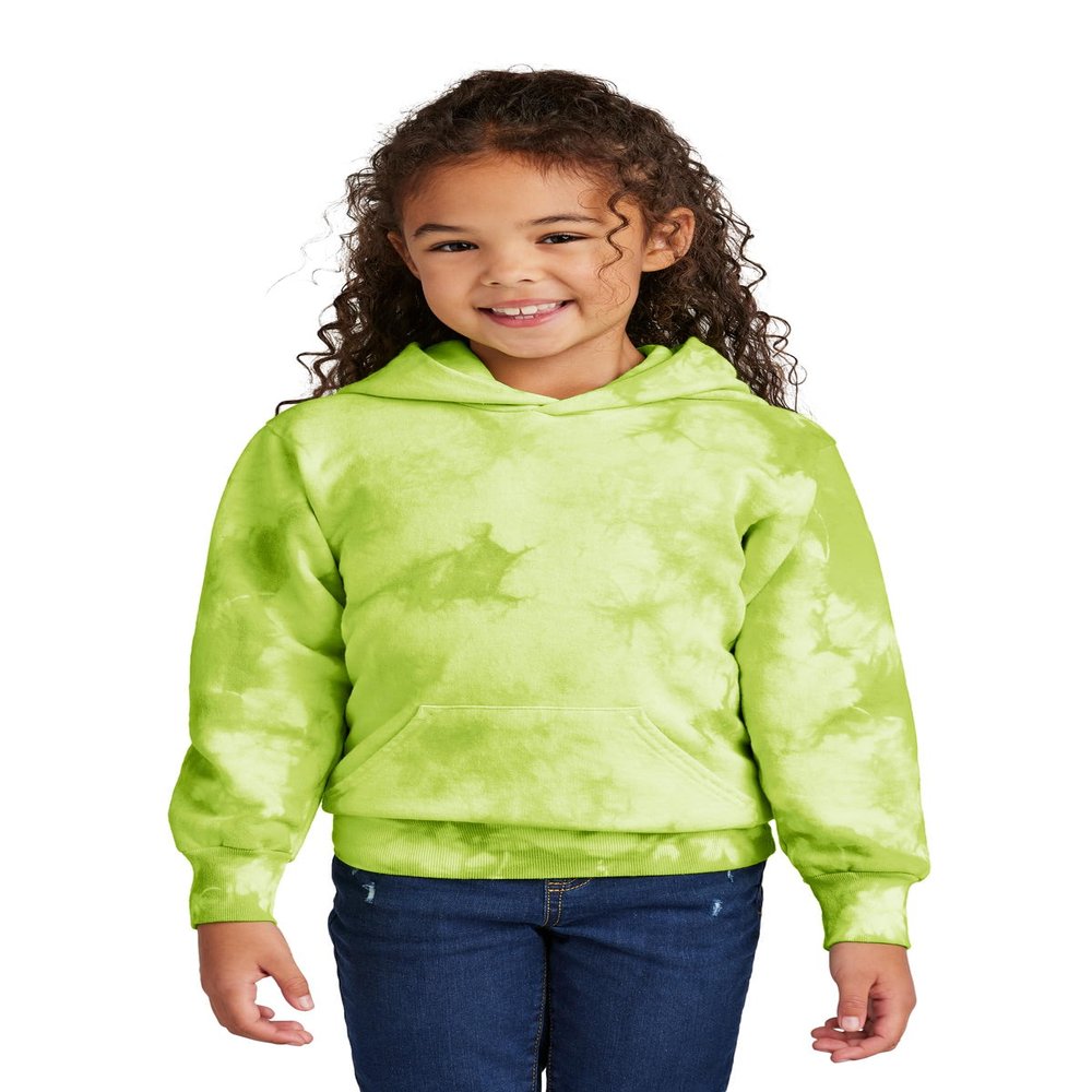 Port & Company Youth Crystal Tie-Dye Pullover Hoodie PC144Y - Large - Lemon Lime