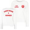 lepni.me Womens Personalised Long Sleeve Soccer Jersey Switzerland T-Shirt Swiss Flag European Football Championship 2024 (XL White Multi Color) view 1