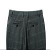 Aesido Mens Slim Fit Herringbone Tweed Wool Plaid Trousers Retro Dress Business Suit Pantscoffee40W*34L view 3