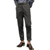 Aesido Mens Slim Fit Herringbone Tweed Wool Plaid Trousers Retro Dress Business Suit Pantsblack30W*32L view 1