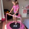 RAVS 36 inch Indoor Kids Trampoline for Toddler, Thicken Safety Pad, Updated Full Foam Covered Handle, Foldable Small Rebounder for Children Ages 1-6, Easy Quick Setup Jumping Playset, Pink view 3