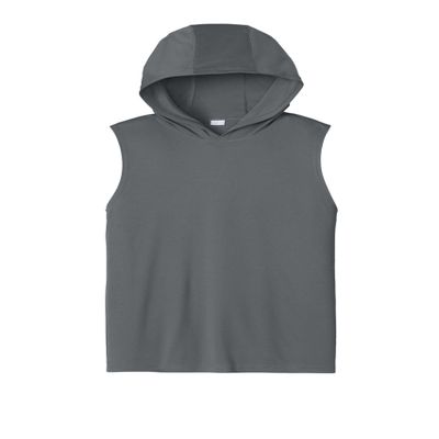 SPORT-TEK Unisex Competitor Sleeveless Hoodie | Light Workout Hoodie for Men & Women, Sleeveless Sweatshirt for Gym Iron Grey