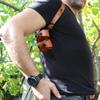 Premium Leather Horizontal Shoulder Holster System with Double Speed Loader Pouch, Colt King Cobra Carry 357 Magnum 6-Shot 2" Barrel, Right Hand, Brown #1644# view 4