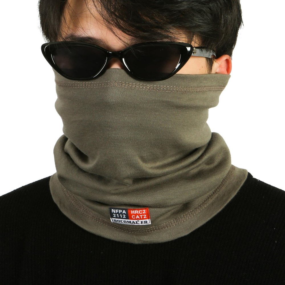 BOCOMAL FR Neck Gaiters Face Mask 7oz Mightweight Flame Resistant Welding Hood NFPA2112 CAT2