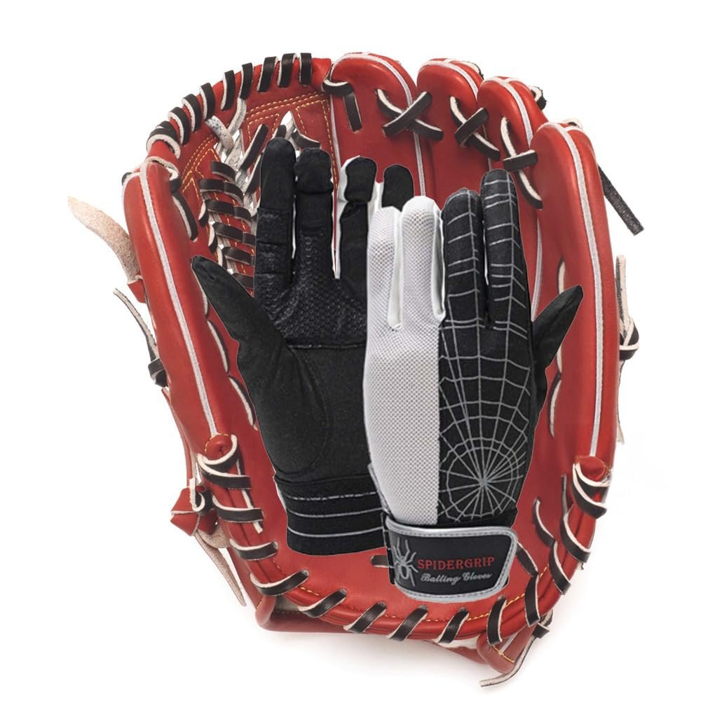 Spider Grip Baseball Inner Glove (Silver, 24[L])
