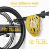 monTEK Enhanced Bike Storage Rack, Adjustable 3-Bike and 2-Helmet Hangers for Indoor Bike Storage, Customizable for Various Bike Sizes, Heavy-Duty Steel Bike Wall Mount, Max Load 209lbs, 32-in view 3
