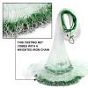 Nylon Monofilament Cast net,Japanese & Korean Style Throw Cast Net, with Iron Chain Weights Saltwater and Freshwater, Fishing Cast Net for Bait Trap Fish 3/8(Green 10FT) view 4