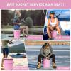 5 Gallon Bucket Seat for Yeti Bucket Only, Swivel Bucket Lid with Padded Top for Cozy Sitting, Bucket Seat Cushion for Outdoor Fishing,Hunting,Gardening,Camping,Car Washing, Softball Training view 3