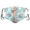 Reusable Cloth Face Masks with 2 Filters Cute-Australia-Koala-Bear Washable Face Covering Small Black view 1