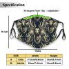 Reusable Cloth Face Masks with 2 Filters Hunting-Deer-Head Washable Face Covering Medium Black view 2