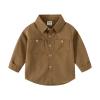 Little Boys Long Sleeve Shirt Kids Button Down Shirts Casual Dress Shirt Fall Tops Clothes (A, 4-5 Years) view 1