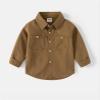 Little Boys Long Sleeve Shirt Kids Button Down Shirts Casual Dress Shirt Fall Tops Clothes (A, 4-5 Years) view 2