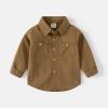 Little Boys Long Sleeve Shirt Kids Button Down Shirts Casual Dress Shirt Fall Tops Clothes (A, 4-5 Years) view 3