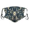 Reusable Cloth Face Masks with 2 Filters Deer-Head-Hunting Washable Face Covering Medium Black view 1