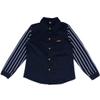 Baby Kids Boys Casual Dress Shirt Stripe Long Sleeve Lapel Button Down Shirts Winter Fall Tops Clothes (Navy, 7-9 Years) view 1