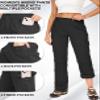 Women's Hiking Pants Convertible Quick Dry Lightweight Zip Off Fishing Travel Safari Pants #2193-Black-10 view 4
