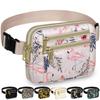Capolo Fanny Packs for Women Fashion Waist Packs Bag with Adjustable Strap and 4 Zipper Pockets Waterproof Everywhere Crossbody Belt Bag for Workout Running Travelling(Flamingo) view 1