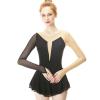 Kmeruoys Figure Skating Clothing for Women and Girls High Elasticity Skating Wear Teamwear (Color : Black, Size : 120CM) view 1
