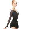 Kmeruoys Figure Skating Clothing for Women and Girls High Elasticity Skating Wear Teamwear (Color : Black, Size : 120CM) view 3