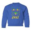 superhotapparel Mardi Gras Crawfish Carnival Beads Street Festival Youth Crewneck Sweatshirt (Royal, Youth Medium) view 1