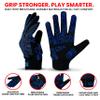 EFAH SPORTS Baseball Batting Gloves for Youth Adult Mens Kids Boys Padded Comfortable Softball Batting Gloves with Super Grip Finger Fit Palms (Blue, Adult Large) view 2