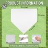 Mototo 6 Pieces White Baseball Home Plate Rubber Throw Down Baseball Bases 16 inch Softball Home Plate Kickball Bases for Kickball Practice Pitching Hitting Training Equipment (6 PCS) view 2