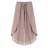 Women Flowy Split Wide Leg Pants High Waisted Yoga Pants Quick Drying Casual Pants Plus Size Palazzo (R1-Pink, XXL) view 1