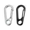ZSYTF 10Pcs Zinc Alloy Carabiner Keychain Clip Spring Snap Hook Clip Buckle Heavy Duty Belt Key Holder Mini Keychain Carabiner Black Carabiner view 2