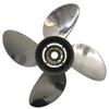 BARDOVEN 4 Blades 75-130HP 13x19 Stainless Steel Propeller 15 Tooth SS Prop Fit for Honda Outboard Motor view 1