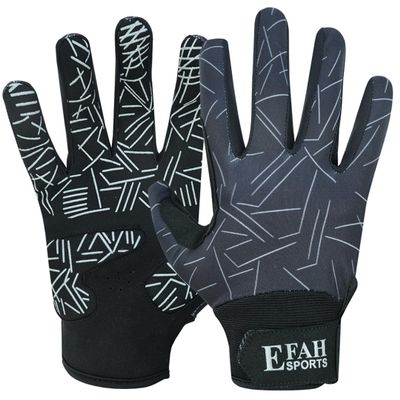 EFAH SPORTS Baseball Batting Gloves for Youth Adult Mens Kids Boys Padded Comfortable Softball Batting Gloves with Super Grip Finger Fit Palms (Grey, Youth X Small)