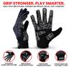 EFAH SPORTS Baseball Batting Gloves for Youth Adult Mens Kids Boys Padded Comfortable Softball Batting Gloves with Super Grip Finger Fit Palms (Grey, Youth X Small) view 2