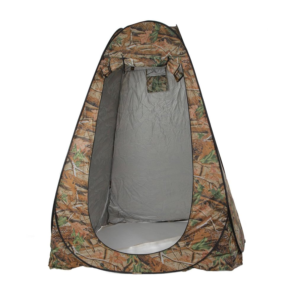 Leaf Pattern Pop Up Tent with 3 Windows, Outdoor Shade Tent for Toilet Shower Bath Changing, Camping Hiking Fishing Shelter