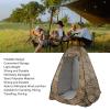 Leaf Pattern Pop Up Tent with 3 Windows, Outdoor Shade Tent for Toilet Shower Bath Changing, Camping Hiking Fishing Shelter view 2