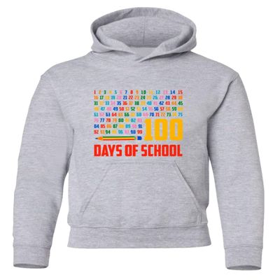 superhotapparel 100 Days Of School Teacher Student Funny Gift Youth Crewneck Sweatshirt (Ash, Youth Small)