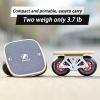 FreeSkates Portable Roller Road Drift Skates Plate, Maple Deck Anti-Skid Plate, Split Skateboard with PU Wheels, high-end Bearings(White) view 4
