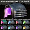 SAYOK Outdoor Portable Inflatable Igloo Dome Tent with Led Light/16.4ft Silver Inflatable Night Club House for Party Wedding Event view 2