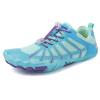 SECHRITE Barefoot Hike Shoes Mens Womens Minimalist Shoes Zero Drop Sole Wide Toe Box Trail Running Toes Sneakers Workout Footwear Gym Sport Athletic Parkour Jogging Trekking Hiking Blue 41 view 1