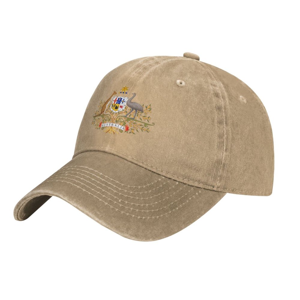 Byoblu Coat of Arms of Australia Denim Trucker Hat Baseball Cap for Men Or Women Cowboy Natural