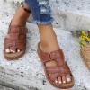 Generic Orthotic Sandals For Women Dressy Womens Orthotic Flips Flops Sandals Arch Support for Flat feet Orthopedic Slides Plantar Fasciitis Comfortable Walking Beach Shoes, 9, Brown view 3