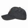 Buffalo Native American Denim Trucker Hat Baseball Cap for Men Or Women Cowboy Black view 3