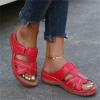 Generic Sandals Women Comfortable Cute Womens Orthotic Flips Flops Sandals Arch Support for Flat feet Orthopedic Slides Plantar Fasciitis Comfortable Walking Beach Shoes, 9.5, Red view 2