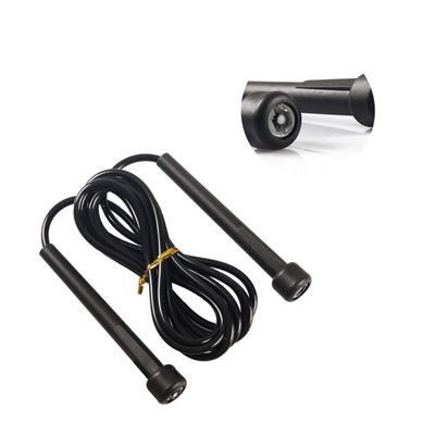Yardwe Adjustable Skipping Rope for Fitness Training Lightweight Skin-friendly Handles for Boy Girl and Adults Physical Education and Home Workouts Black