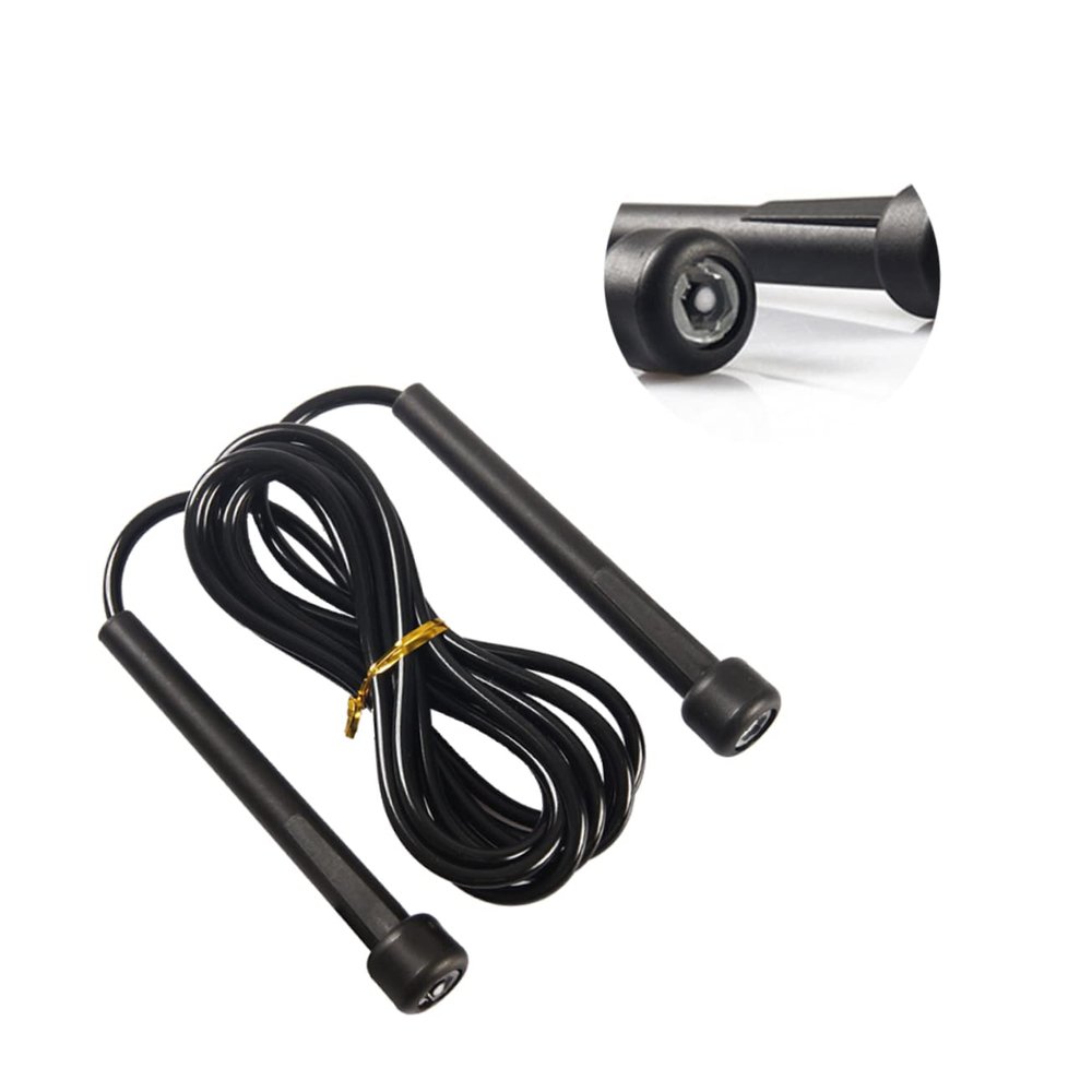 Yardwe Adjustable Skipping Rope for Fitness Training Lightweight Skin-friendly Handles for Boy Girl and Adults Physical Education and Home Workouts Black