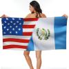 America Flag and Guatemala Flag Beach Towel Microfiber Super Soft Beach Towels Quick Dry Towel for Swimmers Sand Proof Beach Towels for Women Men Girls Large Bath Towels 30x60inches view 1