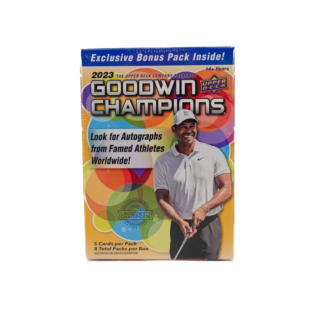 Upper Deck 2023 Goodwin Champions Blaster Box, 8 Packs, 150-card Base Set, Turquoise Parallels